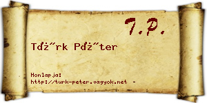 Türk Péter névjegykártya