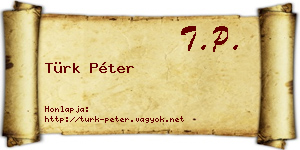 Türk Péter névjegykártya